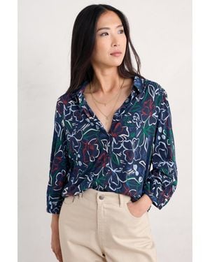Seasalt Cornwall 3/4 Embrace Shirt - Blue