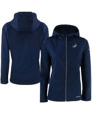 Cutter & Buck Los Angeles Dodgers Evoke Eco Softshell Full-zip Hoodie Jacket - Blue