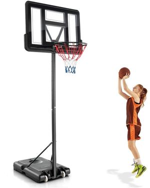 SUGIFT 4.25-10 Feet Adjustable Basketball Hoop System - White