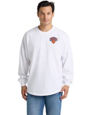 Fanatics And New York Knicks Spirit Jersey Long Sleeve T-shirt - White