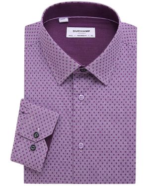 Duchamp Fancy Gingham Dress Shirt - Purple
