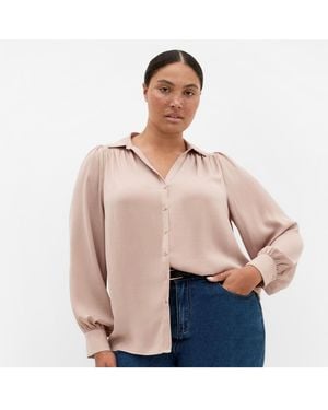City Chic Hadlee Shirt - Natural