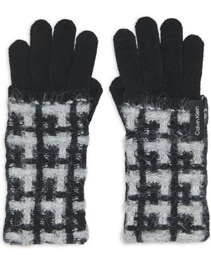 Calvin Klein Grid Knit Gloves - Black