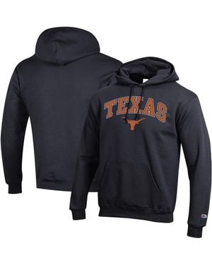 Champion Texas Longhorns Arch Over Logo Pullover Hoodie - Blue