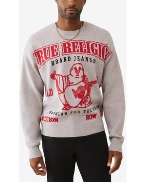 TRUE RELIGION Crewneck Regular-fit Sweater - Red