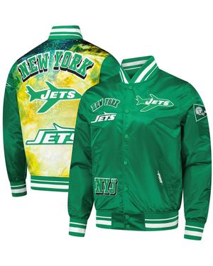 Pro Standard New York Jets Sublimated Satin Full-snap Jacket - Green