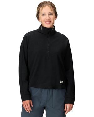 Marmot Half-zip Long Sleeve Sweatshirt - Black