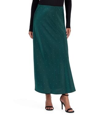 Anne Klein Petite High-waisted Embellished Skirt - Green