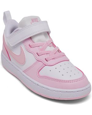 Nike Toddler Girls Court Borough Low Recraft Adjustable Strap Casual Sneakers From Finish Line - Purple