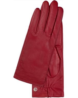 KESSLER `s Premium Lamb Leather Touchscreen Gloves "chelsea" - Red