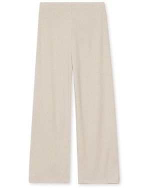 Lands' End Girls Wide Leg Sparkly Pants - White