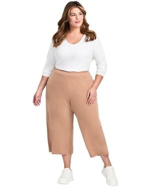 Avenue Plus Size Audrey Crop Pant - White