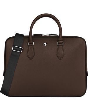 Montblanc Sartorial Slim Leather Briefcase - Brown