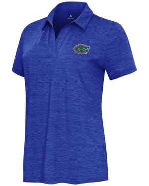 Antigua Florida Gators Layout V-neck Polo Shirt - Blue