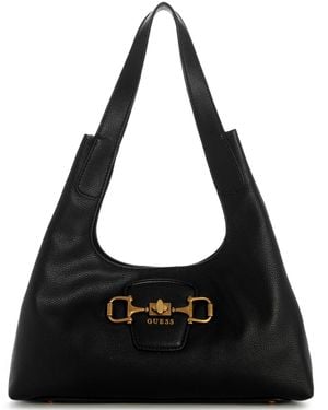 Guess Sunset Medium Hobo Handbag - Black
