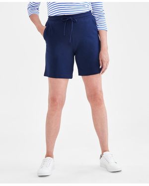 Style & Co. Mid Rise Sweatpant Shorts - Blue