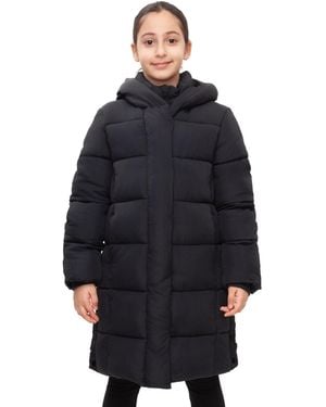 Rokka&Rolla Girls Knee Length Puffer Coat - Blue