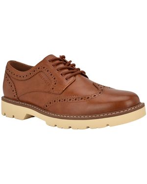 Tommy Hilfiger Trenity Wingtip Casualized Oxfords - Brown