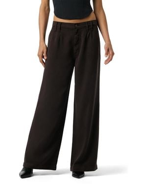 Hudson Jeans Jolene High-rise Wide-leg Pleated Jeans - Black