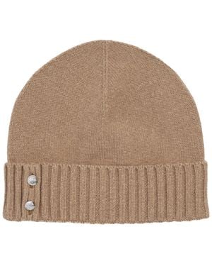 Ralph Lauren Crest Knit Beanie Hat - Brown