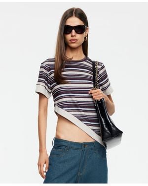 Lioness Vintage-inspired Stripe Crewneck Top - Multicolor
