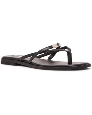 Steve Madden Catalina Buckled Slip-on Thong Sandals - Brown