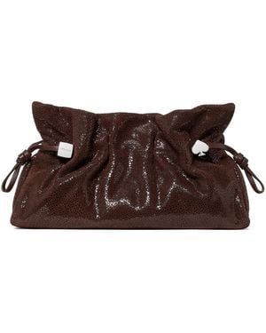 Kate Spade Rio Dot Suede Small Clutch Handbag - Brown