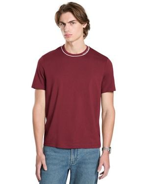 Michael Kors Contrast Tipping Crewneck T-shirt - Red