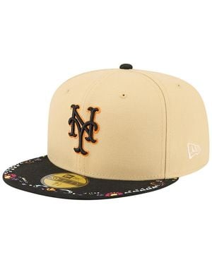 KTZ New York Mets Two-tone 59fifty Fitted Hat - Natural