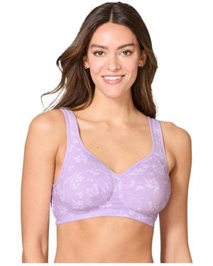 Comfort Choice Wireless Leisure Bra - Purple