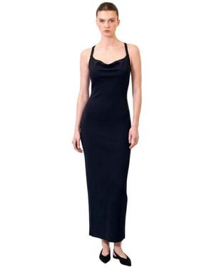 Pcfg Daydreamers Cross Back Knit Maxi Dress - Blue