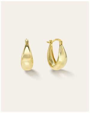 Zoe Lev Organic Dome huggie Earrings - Natural