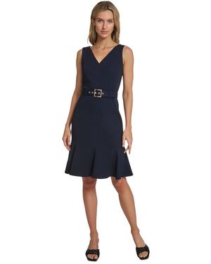 chinese dress ladies Calvin Klein Women's Sleeveless A-line Belted Midi Dress, Meadow, 12 at  Amazon Women's Clothing store