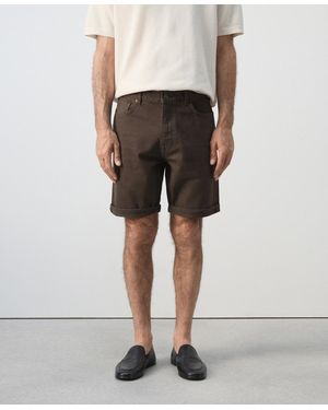 Mango Slim-fit Denim 9.45" Bermuda Shorts - Brown