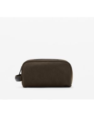 Mango Zipped Leather Cosmetic Bag - Green