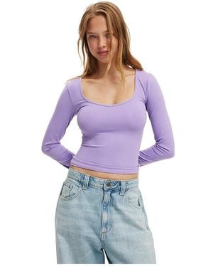 Cotton On Hold Me Long Sleeve - Purple