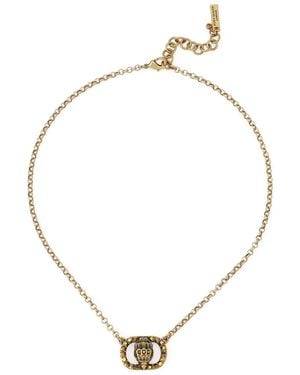 Kurt Geiger London Faux Stone Signature Chelsea Eagle Pendant Necklace - Metallic