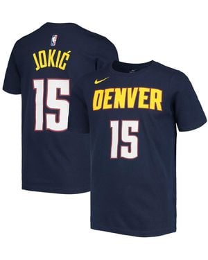 Outerstuff Nike Big Boys And Girls Nikola Jokic Denver nuggets Logo Name And Number Performance T-shirt - Blue