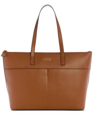 Guess Azulena Extra-large Tote Bag - Brown