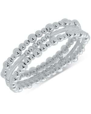 Nine West 3-pc. Set Beaded Stretch Bracelets - White