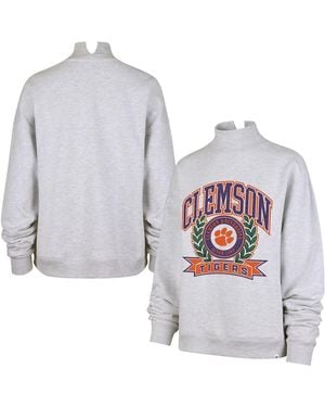 '47 Clemson Tigers Laurel Arch Mock Neck Sweatshirt - Gray