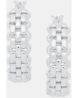 Ralph Lauren Gold-tone 20mm Chain Hoop Earrings - White