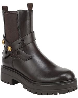 Sam & Libby Kenya Lug Sole Pull-on Booties - Black