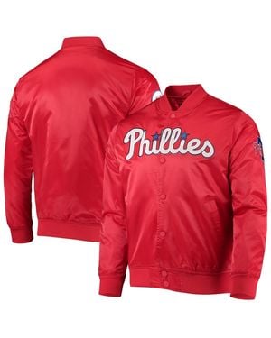Pro Standard Philadelphia Phillies Wordmark Satin Full-snap Jacket - Red