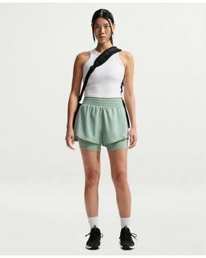 Nike One Dri-fit High-waist 2-in-1 Shorts - Green