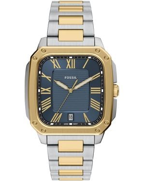 Fossil Crosby Three-hand Date Two-tone Stainless Steel Watch - Metallic