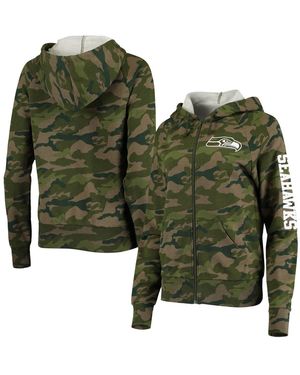 KTZ Seattle Seahawks Raglan Full-zip Hoodie - Green