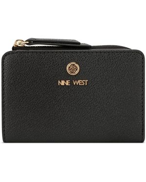 Nine West Lockup 9s Zip Around Card Case - Black