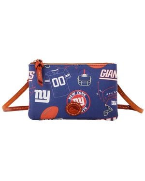 Dooney & Bourke New York Giants Top Zip Crossbody Purse - Blue