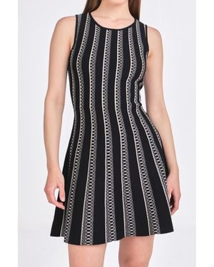 Endless Rose Lurex Knit Mini Dress - Black